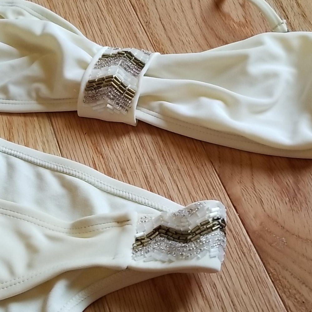 Beaded detail bikini